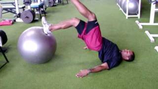 Stability Ball Progression Leg Curl  2 In 1 Out  Single LegMOV [upl. by Takken904]