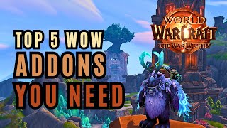 The Ultimate WoW Addons Top 5 MustHaves  A Secret Surprise [upl. by Hcirdla]