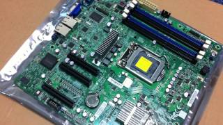 SuperMicro X9SCLF Unboxing [upl. by Lilli]