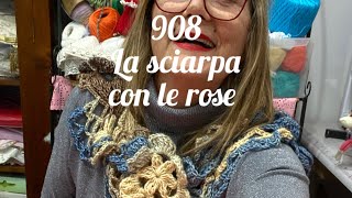 La sciarpa con le rose facilissima [upl. by Undine]