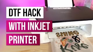 😲 Direct to film DTF Hack With the Inkjet Printer  Sublimation on Cotton [upl. by Dola482]