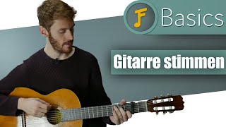 Gitarre stimmen  Basics  Tutorial  Deutsch  Jamflix [upl. by Irod]