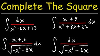 Integration of Rational Functions By Completing The Square  Calculus [upl. by Eirok334]