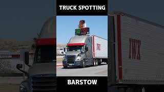 TRUCK SPOTTING 01271  BARSTOW automobile semitrailer trucking [upl. by Lanrev]