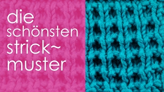 Stricken mit eliZZZa  Strickmuster Waffelmuster [upl. by Yahsat]