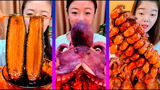 ASMR Weird Seafoods Mukbang  Extreme Spicy Octopus Challenge🐙 Eating Spicy Seafoods Compilation [upl. by Adnamra]