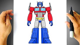 Como DESENHAR o OPTIMUS PRIME  Cómo DIBUJAR a OPTIMUS PRIME  TRANSFORMERS  Drawing Tutorial [upl. by Eolc]