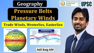 Planetary Winds amp Pressure Belts  Trade Wind Westerlies Easterlies ITCZ  Geography  Adil Baig [upl. by Elwin]