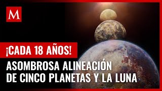 La Luna y cinco planetas se alinearán en el cielo en un fenómeno que ocurre cada 18 años [upl. by Whitver]