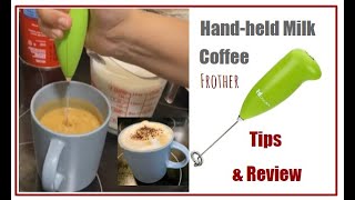 How To Froth Milk for Cappuccinos amp Lattes using handheld Frother wand  Coffee with milk Frother [upl. by Aztin]