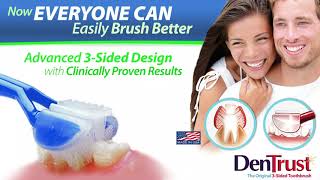 DenTrust 3Sided Toothbrush DEMO VIDEO [upl. by Sucramej]