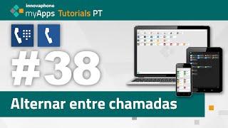 38 myApps Tutorials — Phone e Softphone App Alternar entre chamadas 14r2  PT [upl. by Llezo]