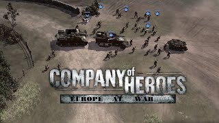 Company of Heroes Canadian Artillery 1vs2 Expert Europe At War mod [upl. by Araes]