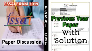 FSSAI Previous Year Question Paper 2019 Official Fssai Paper Most Important for Fssai Food Safety [upl. by Low]