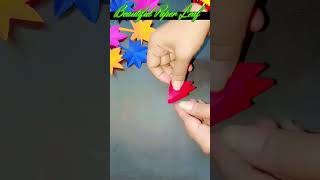 Diy Paper Leaves Making l How To Make Paper Leaf 🍀 [upl. by Eimrej]