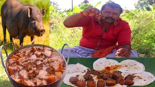 கிராமத்து பன்றி கறி வறுவல்  PORK FRY IN TAMIL  PORK CURRY RECIPE IN VILLAGE STYLE COOKING [upl. by Idnahk]