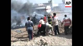 Residents say tanker set on fire after US airstrike [upl. by Ahsilem]