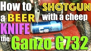 Ganzo G732 Pocket Knife Review and How To Not Shotgun a Beer [upl. by Lindon]