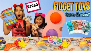 LEILÃO DE FIDGET TOYS  FIDGET TOYS CHALLENGE Maria Clara e Luana Melo [upl. by Llednor]