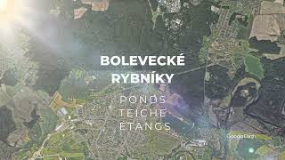 Bolevecké rybníky v Plzni z výšky Udio  Google Earth Studio  Filmora [upl. by Nilekcaj]