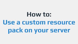 How to Use a custom resource pack on your server [upl. by Millham]