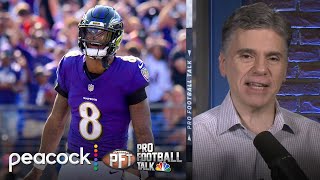 Lamar Jacksons history vs Steelers makes for interesting matchup  Pro Football Talk  NFL on NBC [upl. by Fleeta]