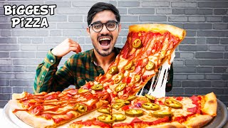 I Ate Biggest Pizza Slice In The World Pizza Eating Challenge [upl. by Llerrah]