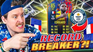 IS HE WORTH 100K 85 Record Breaker Edouard Review FIFA 22 Ultimate Team [upl. by Haseefan]