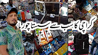 Karachi Biggest Chor Bazar   ipad 4000 mien  Up More karachi  Biggest Sunday bazar in pakistan [upl. by Sueahccaz628]