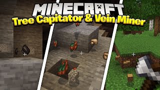 Tree Capitator amp Vein Miner  Survival Addon  Tree Capitator amp Vein Miner Addon download MCPE 121 [upl. by Hoshi308]