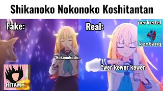 Shikanoko Nokonoko Koshitantan Fake VS Real 🦌Wer Kewer Kewer [upl. by Kellene]