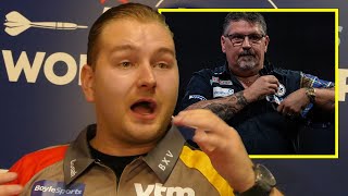 GARY ANDERSON PLEASE BACK OFF  Dimitri Van den Bergh REVEALS JOVIAL EXCHANGE with former champ [upl. by Pancho]