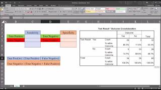 Calculating Sensitivity and Specificity in SPSS and Excel [upl. by Morell]