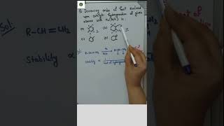 Hydrocarbon  Heat of Hydrogenation  Order  Alkenes  175 [upl. by Lomasi448]