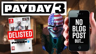 Payday 2 amp 3 NEWS Switch Version DELISTED New Soundtrack Album amp Big Announcement [upl. by Los]