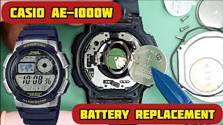 Casio AE1000W Watch Battery Replacement Tutorial  SolimBD  Watch Repair Channel [upl. by Etyam]