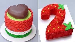 Perfect WATERMELON Cake Decorating Recipe  Amazing Dessert Ideas  So Yummy Cake Tutorial [upl. by Windham]