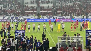 MERINDING MOMEN HARU PEMAIN DAN SUPORTER TIMNAS NYANYIKAN ANTHEM TANAH AIRKU DIAKHIR LAGA VS JEPANG [upl. by Ginzburg]