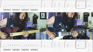 NOVA ERA  ANGRA  GUTAR COVER WITH TAB  Rafael and Kiko Loureiro [upl. by Atsejam454]