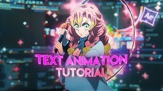 Text Animation Tutorial  After Effects Tutorial  AMVEDIT [upl. by Arbmahs684]