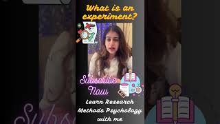 What is experiment Research Methods Psychology shorts ytshorts youtubeshorts [upl. by Pirbhai]