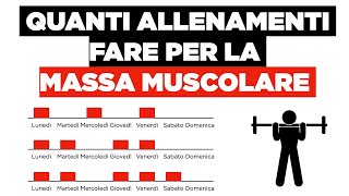 Quanti allenamenti fare per la MASSA MUSCOLARE [upl. by Aredna]