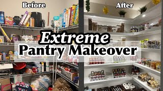 EXTREME PANTRY MAKEOVERDIY FLOATING SHELVESPANTRY ORGANIZATION [upl. by Trauner808]