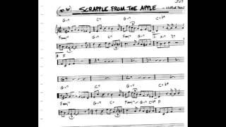 Scrapple from the Apple  Play along  Backing track C key score violinguitarpiano [upl. by Pulcheria]