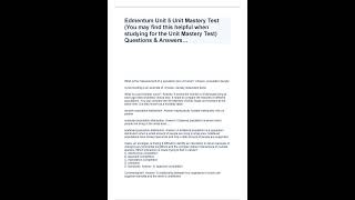 Edmentum Unit 5 Unit Mastery Test You may find this helpful when studying for the Unit Mastery Test [upl. by Gollin]