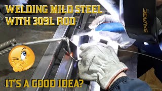 Tig welding mild steel with 309l filler rod [upl. by Lotte402]