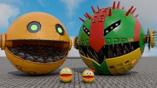 PACMAN AND ROBOT PACMAN VS MONSTER ROBOT PART 2  Final Battle and Saving Pacman [upl. by Loux257]