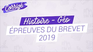 Corrigé du brevet dhistoiregéographie et EMC 2019 [upl. by Evadnee]