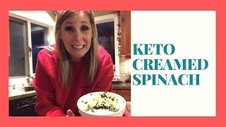 KETO CREAMED SPINACH  KETO SIDE DISH  EASY  MICROWAVE [upl. by Lavicrep723]