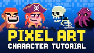 Pixel Art Character Design Tutorial  Step By Step [upl. by Mad668]